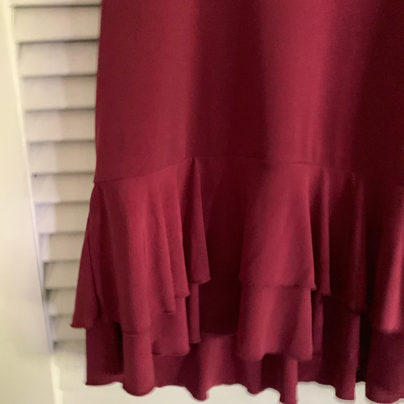 Sleeveless Red Ruffled Tank - Picture 2 of 6